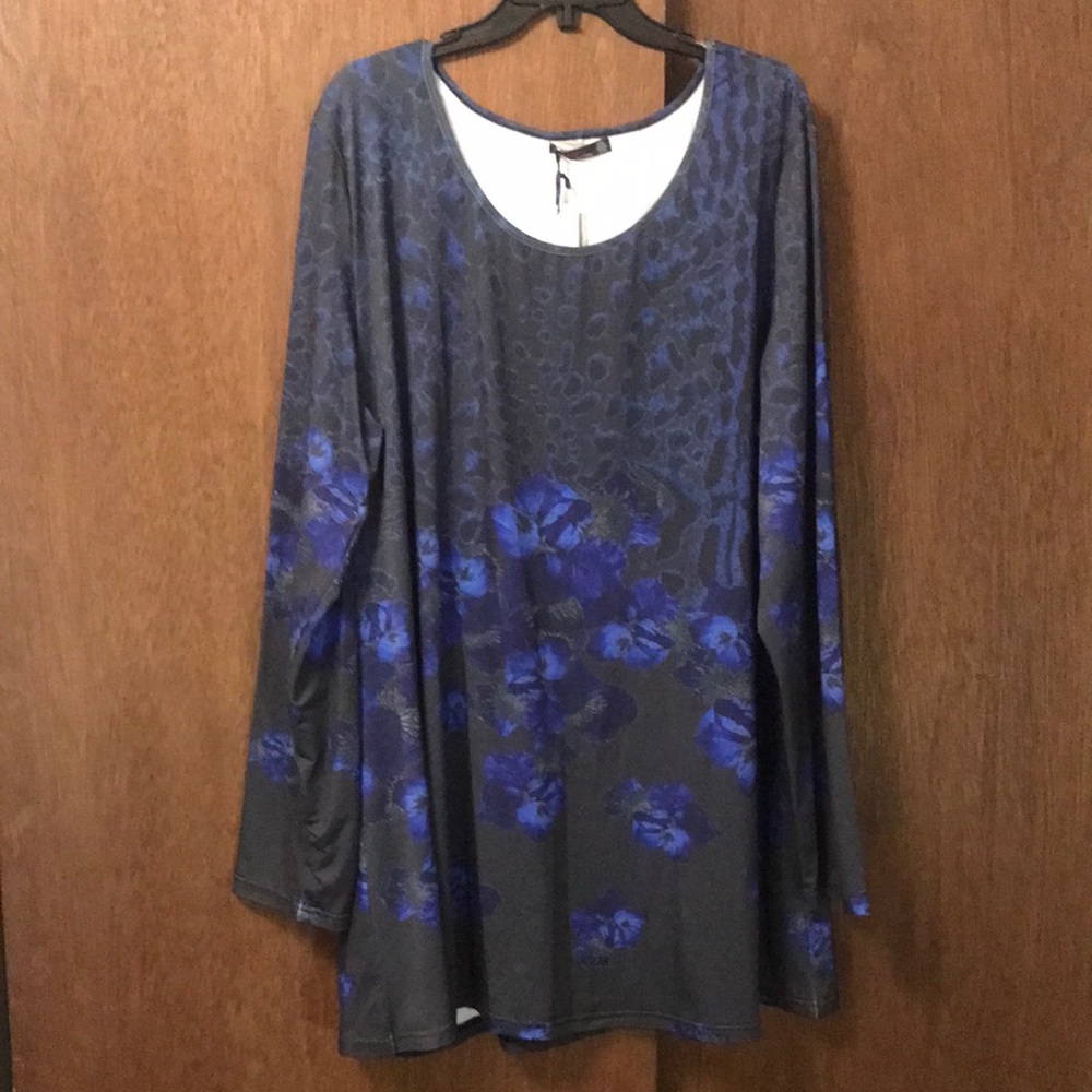Azalea Abstract Long Sleeved A-Line Dress